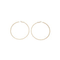Copper Round Minimalist Hoop Earrings With Silver Posts, European Light Luxury Designer Style view 5