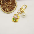 Zinc Alloy Enamel Oil Painting Flower Keychain Bag Charm view 6