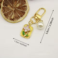Zinc Alloy Enamel Oil Painting Flower Keychain Bag Charm view 2