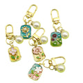 Zinc Alloy Enamel Oil Painting Flower Keychain Bag Charm view 5