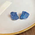 Irregular Geometric Resin Stud Earrings, Creative Fresh Sweet Premium Niche Design view 3