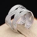 Electroplated Metal Cross Design Ring, Fashion Niche Statement Jewelry For Daily Outfit Styling view 2