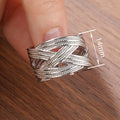 Electroplated Metal Cross Design Ring, Fashion Niche Statement Jewelry For Daily Outfit Styling view 4