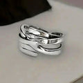 Niche Futuristic Minimalist Ring For Women, Fashion Style Trendy Gift Jewelry Accessory view 2
