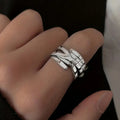 Niche Futuristic Minimalist Ring For Women, Fashion Style Trendy Gift Jewelry Accessory view 1