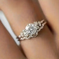 Elegant Light Luxury Couple Ring Set For Women, Micro Inlaid Wedding Banquet Jewelry view 1