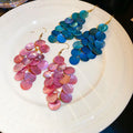 Round Shell Tassel Drop Earrings, Geometric Beach Vacation Style Ear Hook Jewelry view 4