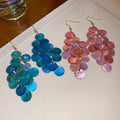 Round Shell Tassel Drop Earrings, Geometric Beach Vacation Style Ear Hook Jewelry view 2