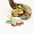 Zinc Alloy Enamel Vehicle Keychain Car Plane Bus Key Ring view 4