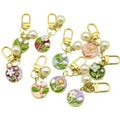 Alloy Enamel Floral Keychain Bag Charm view 5