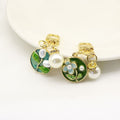 Alloy Enamel Floral Keychain Bag Charm view 3