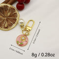 Alloy Enamel Floral Keychain Bag Charm view 2