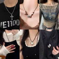 Korean Minimalist Alloy Heart Sweater Necklace For Women, Cool Chic Niche Fashion Pendant view 1