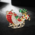 Red Gold Tone Flower Crystal Metal Brooch Pin 7 x 4.9 cm view 4