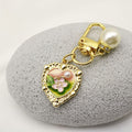 Metal Monet Garden Oil Painting Keychain Bag Charm Gift view 3