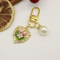 Metal Monet Garden Oil Painting Keychain Bag Charm Gift view 6