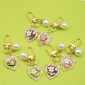 Metal Monet Garden Oil Painting Keychain Bag Charm Gift view 1
