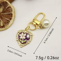 Metal Monet Garden Oil Painting Keychain Bag Charm Gift view 2