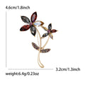 Alloy Rhinestone Flower Brooch Pin For Fashion Apparel view 6
