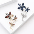 Alloy Rhinestone Flower Brooch Pin For Fashion Apparel view 3
