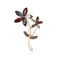 Alloy Rhinestone Flower Brooch Pin For Fashion Apparel view 1