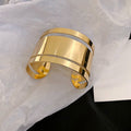 Irregular Concave Copper Alloy Bangle For Women Minimalist Light Luxury Fashion Jewelry view 4
