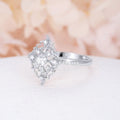 Silver And Rose Gold-Tone Floral Crystal Cluster Ring view 6