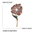 Rhinestone Rose Flower Brooch Pin For Suits And Fashion Clothing view 4