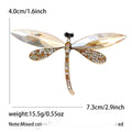 Alloy Rhinestone Dragonfly Brooch Pin For Fashion Clothing Decoration view 5