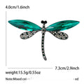 Alloy Rhinestone Dragonfly Brooch Pin For Fashion Clothing Decoration view 6