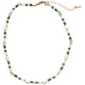 New Chinese Style Faux Pearl Natural Stone Beaded Geometric Round Collarbone Necklace view 5