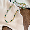 New Chinese Style Faux Pearl Natural Stone Beaded Geometric Round Collarbone Necklace view 4