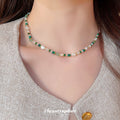 New Chinese Style Faux Pearl Natural Stone Beaded Geometric Round Collarbone Necklace view 1