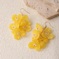 Elegant Summer Lily Of The Valley Flower Acrylic Petal Alloy Hook Long Tassel Vacation Dangle Earrings view 3