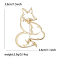 Alloy Hollow Fox Brooch For Elegant Women's Apparel Decoration view 5