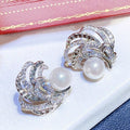 Irregular Niche Light Luxury Faux Pearl Stud Earrings For Women Elegant Evening Dress Jewelry view 2