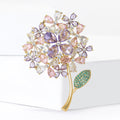Alloy Hydrangea Primrose Flower Brooch For Elegant Clothing Accessories view 2