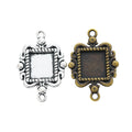 11x12mm Zinc Alloy Square Bezel Charm Pendant for DIY Necklace Bracelet Jewelry Making view 4