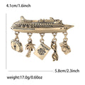 Alloy Boat Pendant Brooch Pin For Suit Shirt Decoration view 2