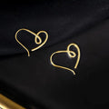 Irregular Heart Earrings For Women, Minimalist Designer Style Daily Wear Direct Jewelry view 2