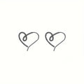 Irregular Heart Earrings For Women, Minimalist Designer Style Daily Wear Direct Jewelry view 8