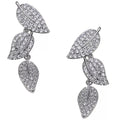Sparkling Leaf Stud Earrings For Women, Light Luxury Forest Style Elegant Fashion Ear Jewelry view 5