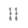 Alloy Rhinestone Wheat Waterdrop Tassel Drop Earrings Chic Geometric Style for Women view 5