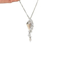 Light Luxury Copper Hourglass Pendant Necklace For Women With Starry Geometric Round Design view 5