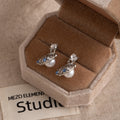 Elegant Summer Shell Pearl Zircon Alloy Stud Earrings For Beach Vacation Fresh Sweet Luxury Earrings view 4