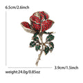 Alloy Rhinestone Rose Brooch Pin Elegant Vintage Coat Accessory view 4
