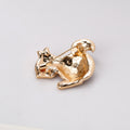 Red Black Squirrel Enamel Metal Brooch Pin for Jackets and Lapels view 5