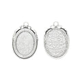 18x25mm Antique Silver Zinc Alloy Oval Bezel Charm Pendant for DIY Necklace Bracelet Jewelry Making view 2