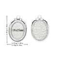 18x25mm Antique Silver Zinc Alloy Oval Bezel Charm Pendant for DIY Necklace Bracelet Jewelry Making view 1