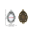 10x14mm Zinc Alloy Oval Bezel Charm Pendant No.323177 for DIY Necklace Bracelet Jewelry Making view 1